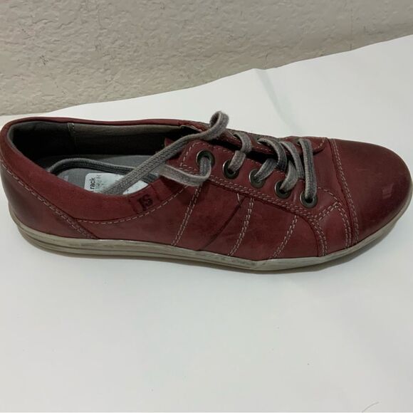 Joseph Siebel Red Distressed Leather Sneaker size 38 - Picture 1 of 10
